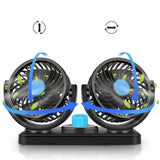 Ventilador 2 en 1 para Carro Giratorio 360 - Aire Fresco en Todas Direcciones